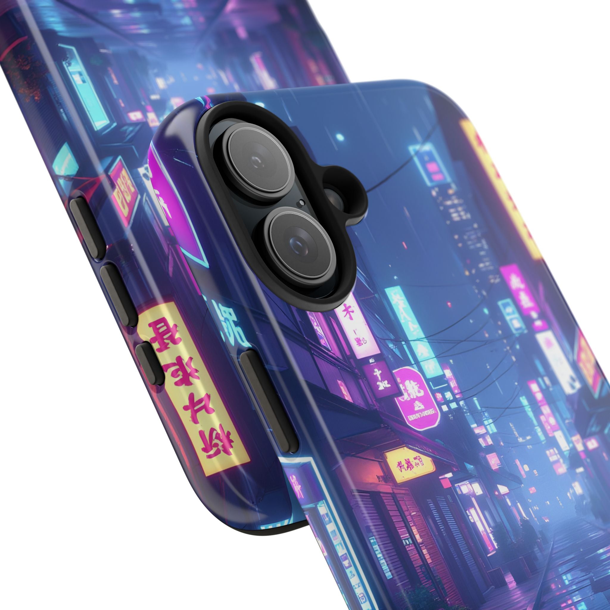PHILIA — Neon City Street Phone Case | Cyberpunk Nightscape