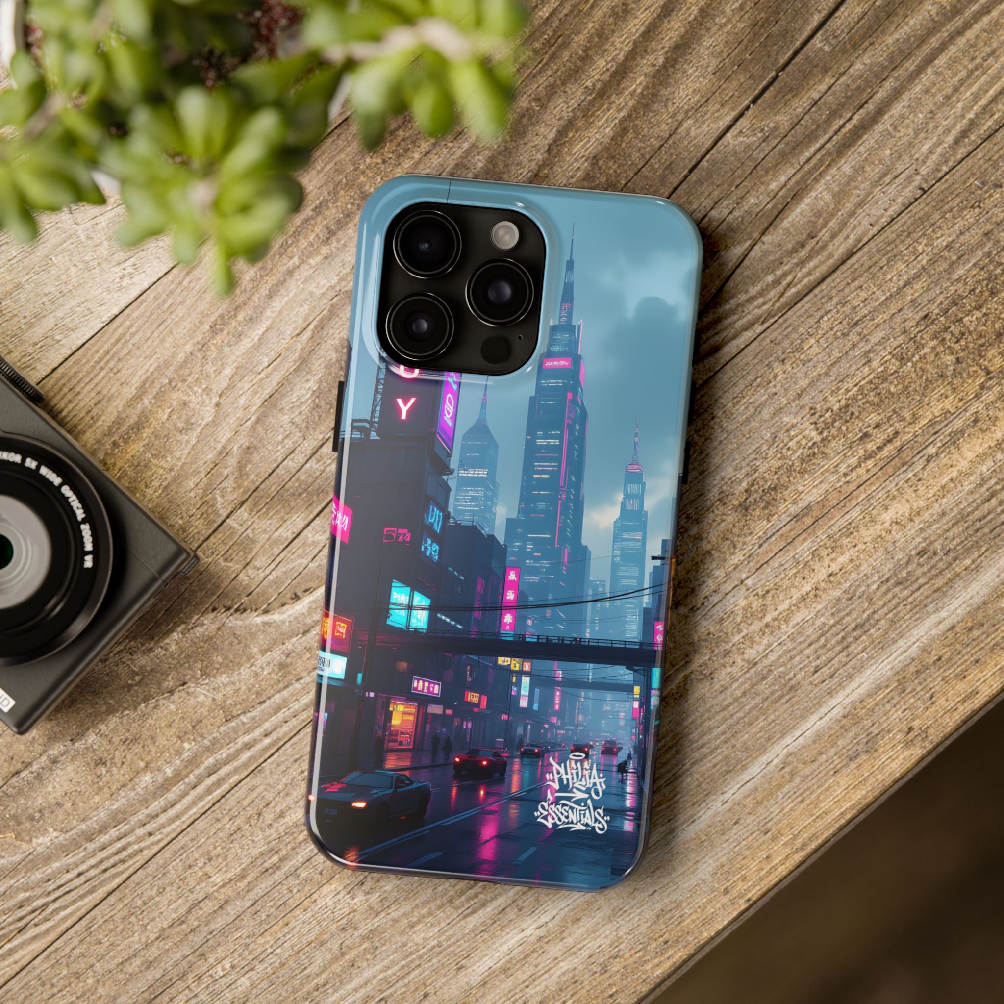 PHILIA — Neon Skyline Phone Case | Futuristic Festival Cover