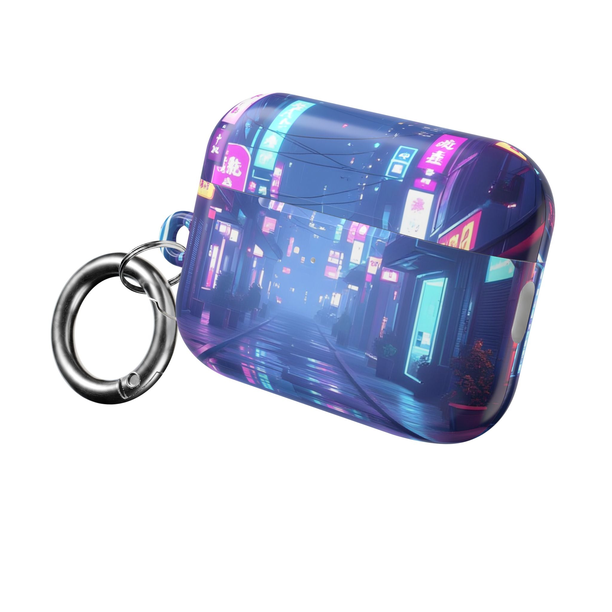 Cyberpunk Neon City Nightscape AirPod Case