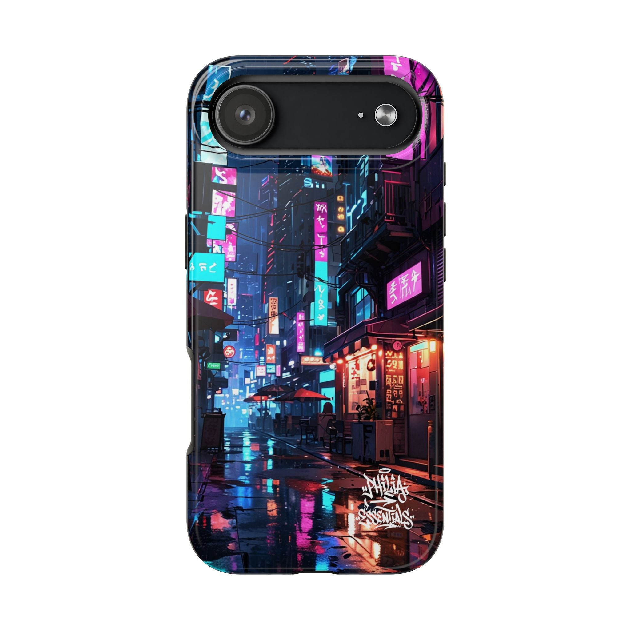 PHILIA — Neon City Alley Phone Case | Cyberpunk Tokyo Night