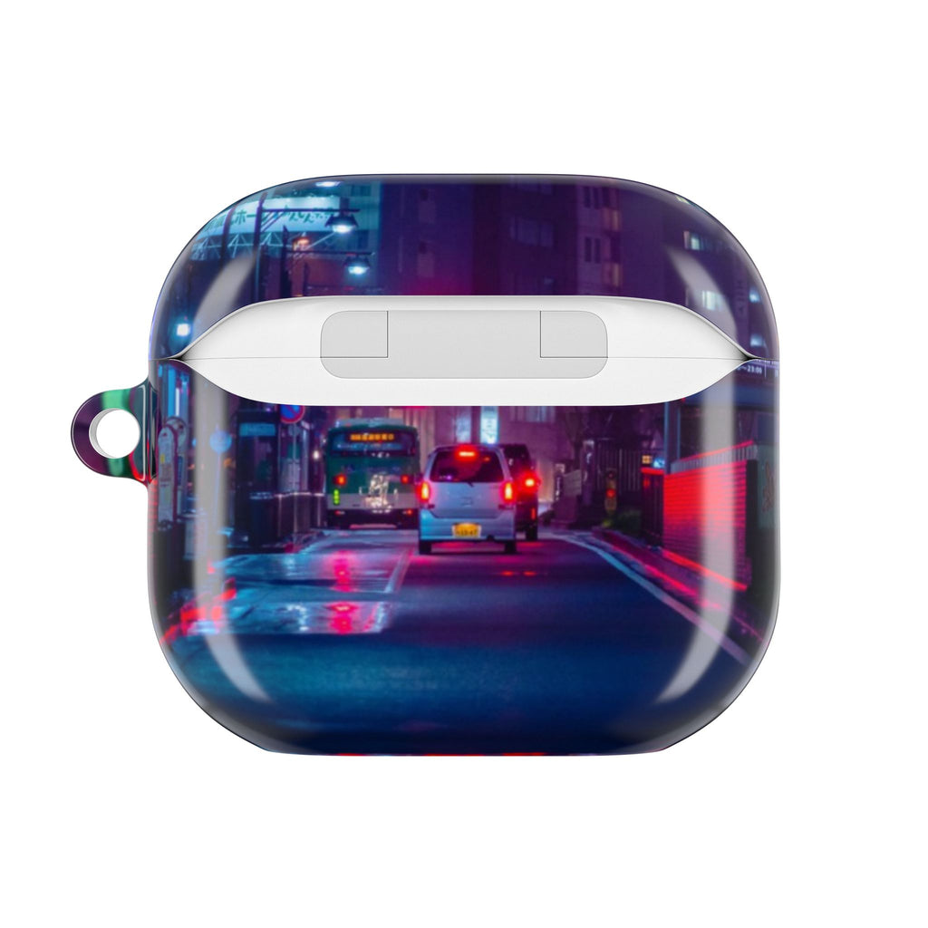 Neon City Street AirPod Case | Nightscape Urban Graffiti