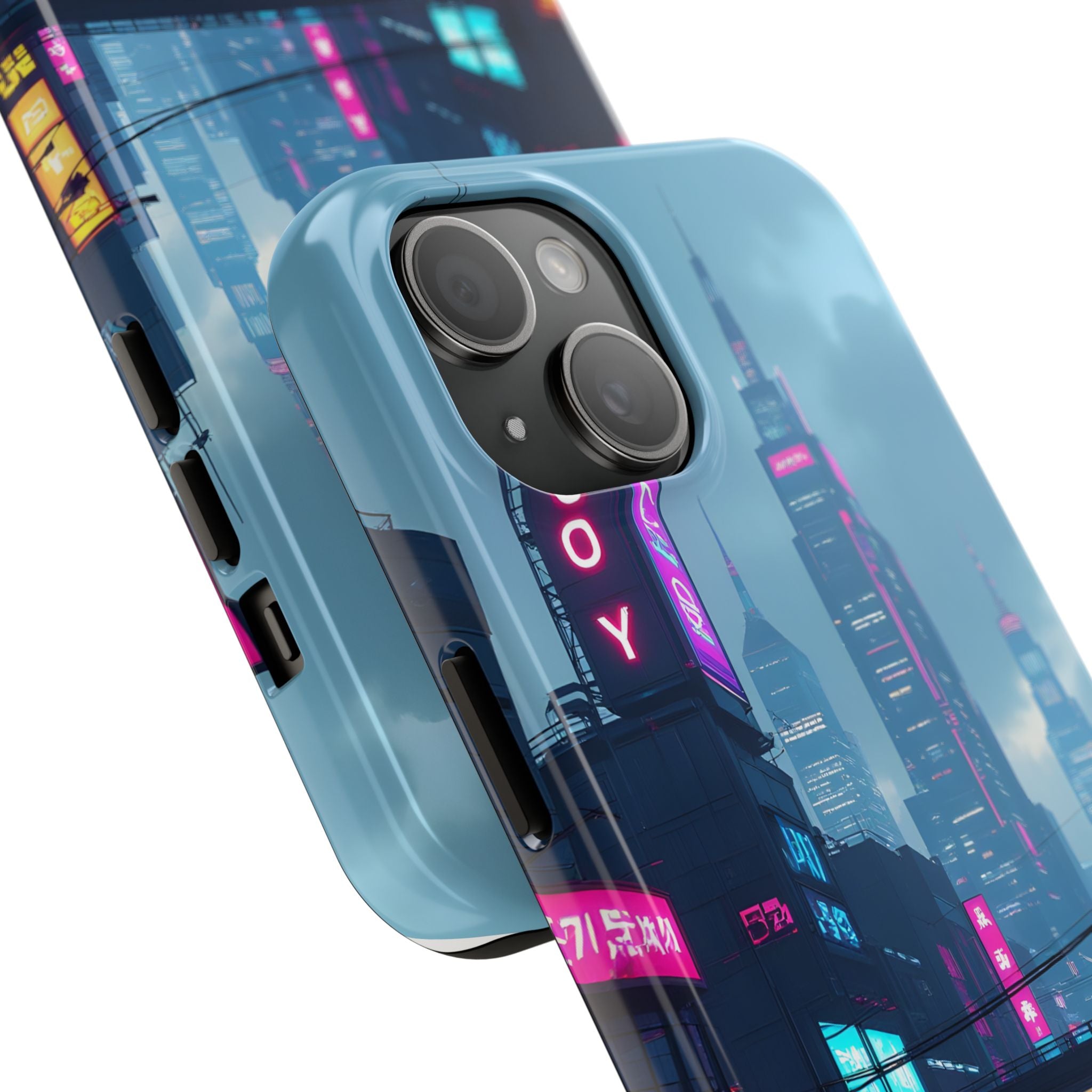 PHILIA — Neon Skyline Phone Case | Futuristic Festival Cover