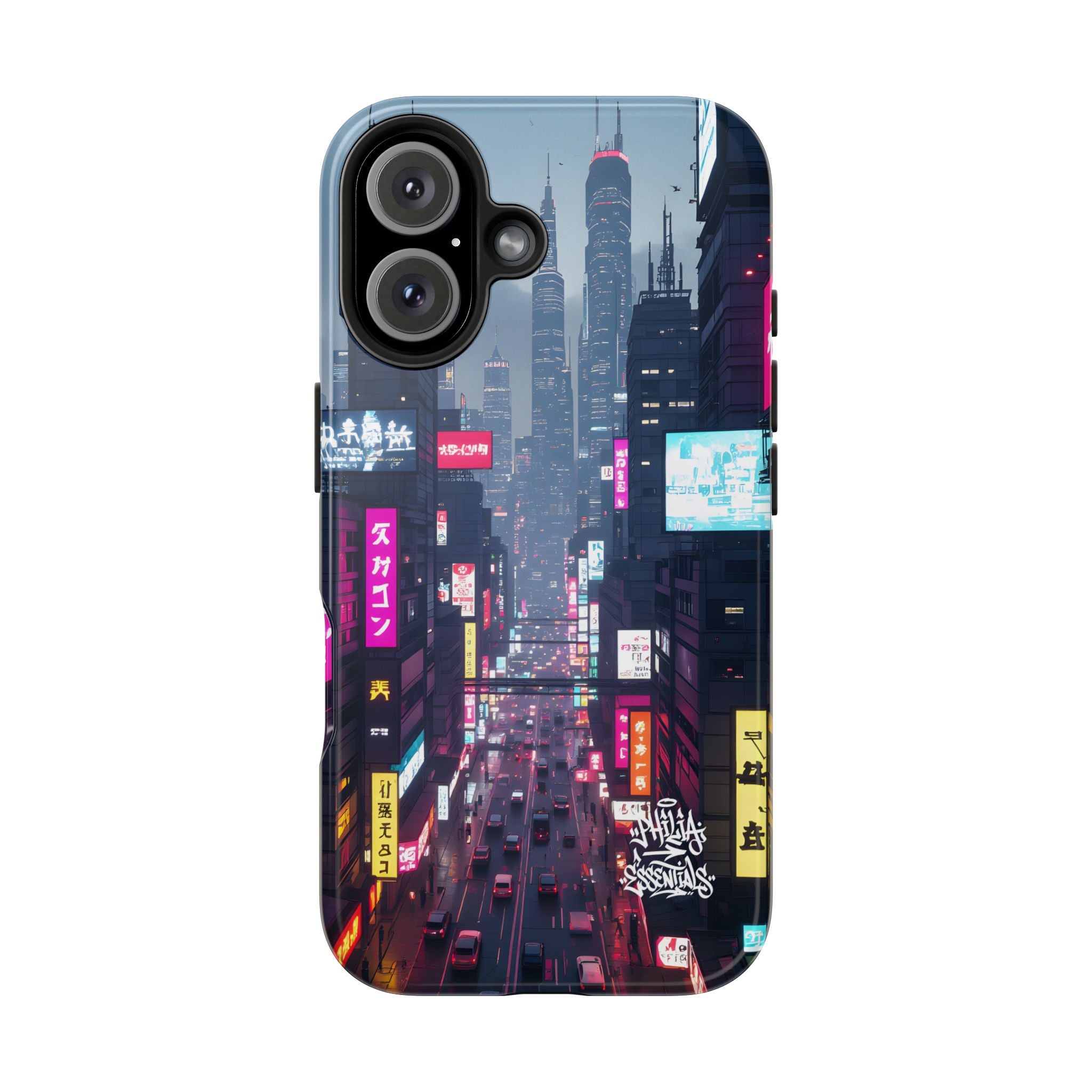 PHILIA — Cyberpunk City Phone Case | Futuristic Night Skyline