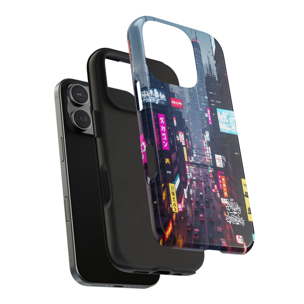PHILIA — Cyberpunk City Phone Case | Futuristic Night Skyline