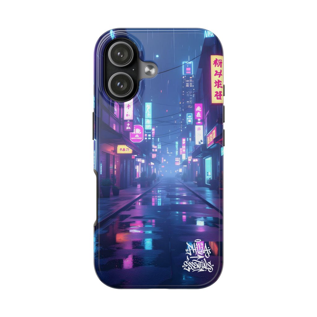 PHILIA — Neon City Street Phone Case | Cyberpunk Nightscape