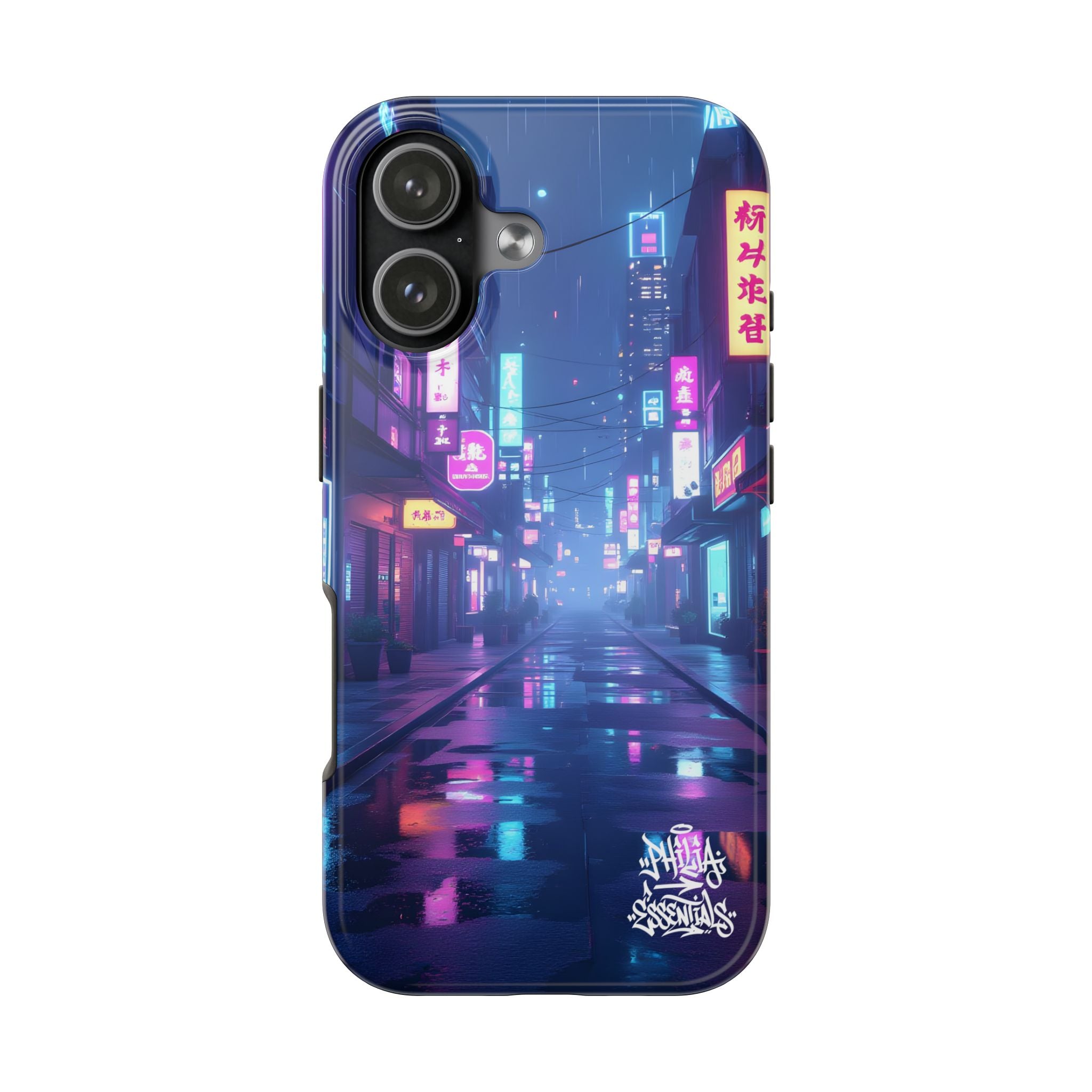 PHILIA — Neon City Street Phone Case | Cyberpunk Nightscape