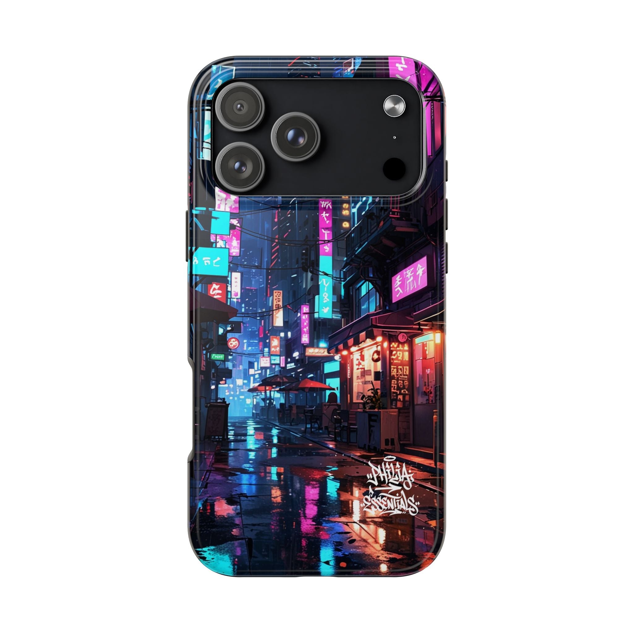 PHILIA — Neon City Alley Phone Case | Cyberpunk Tokyo Night