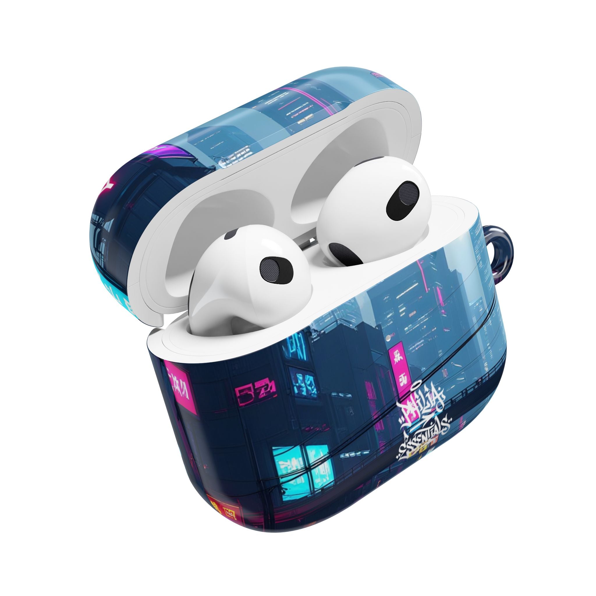 Neon Cyberpunk City AirPod Case — Futuristic Nightscape