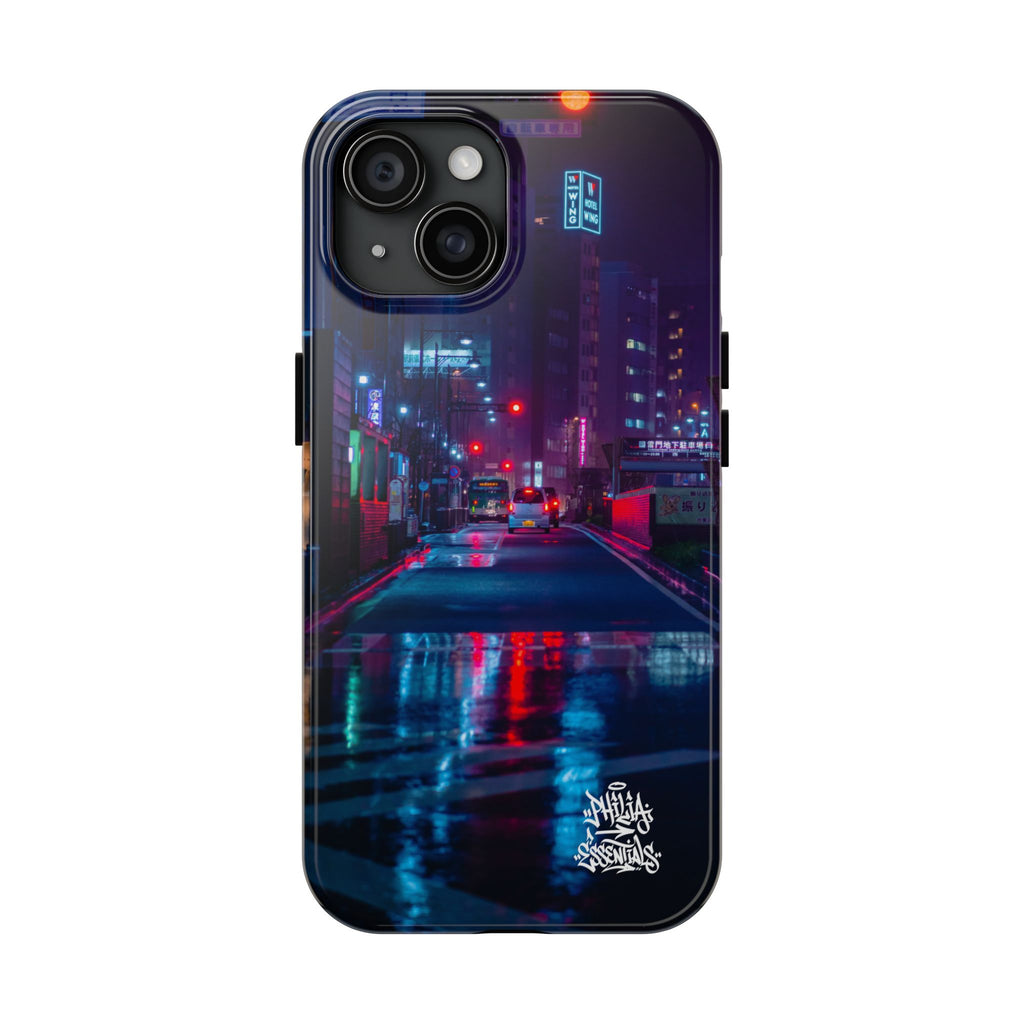 PHILIA — Neon City Rain Phone Case | Cyberpunk EDM Cover