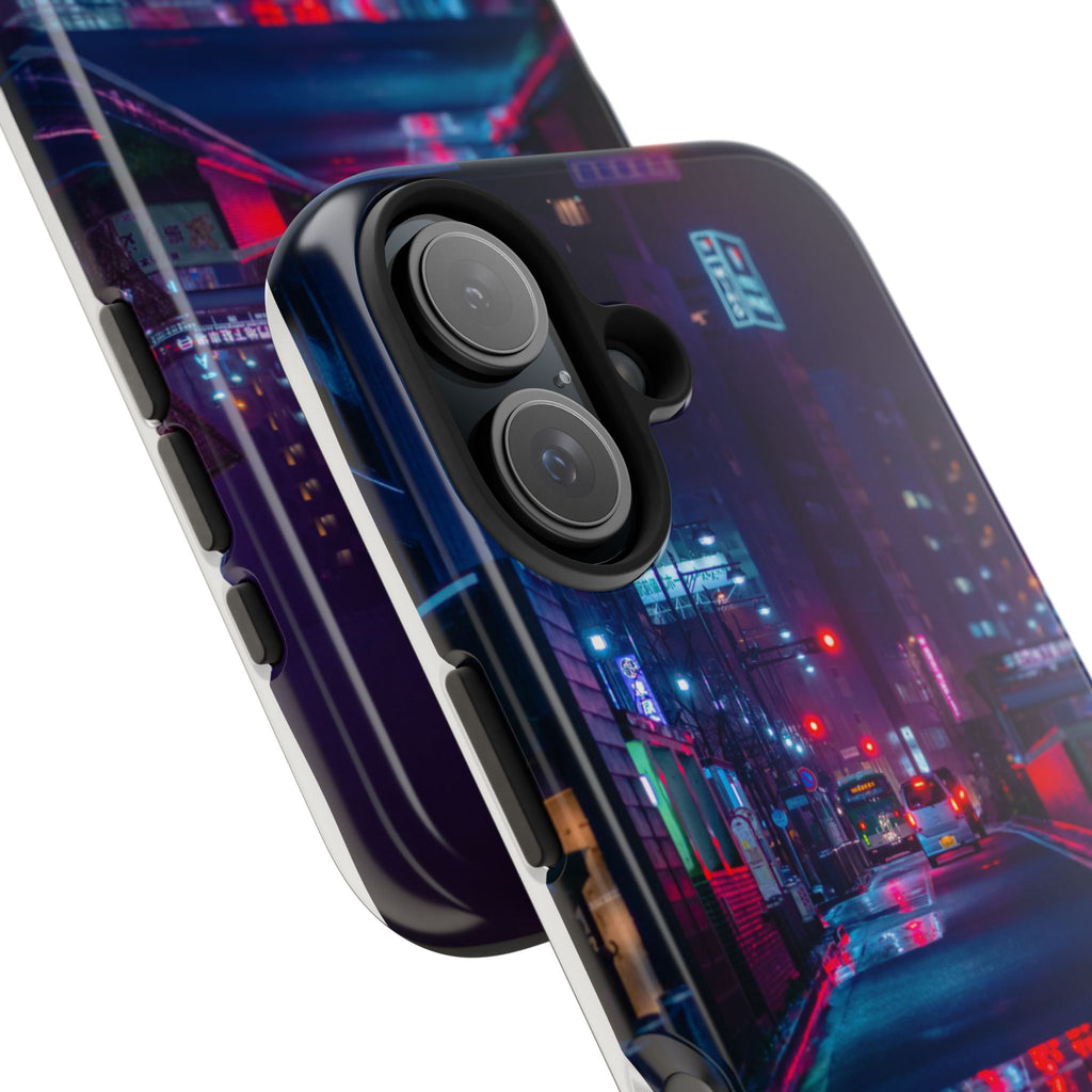 PHILIA — Neon City Rain Phone Case | Cyberpunk EDM Cover