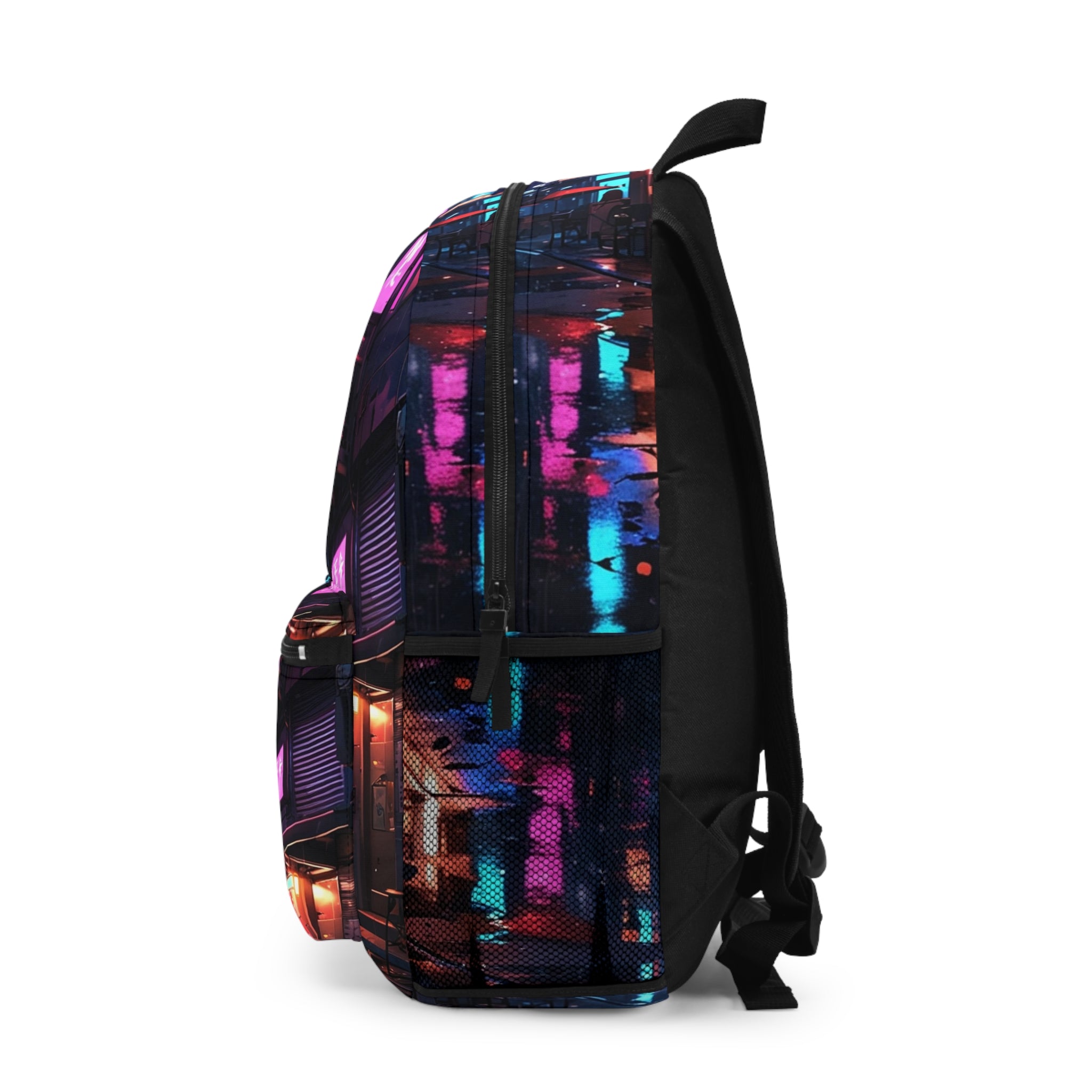 PHILIA — Neon Cityscape Backpack | Cyberpunk Night Street Rave Bag
