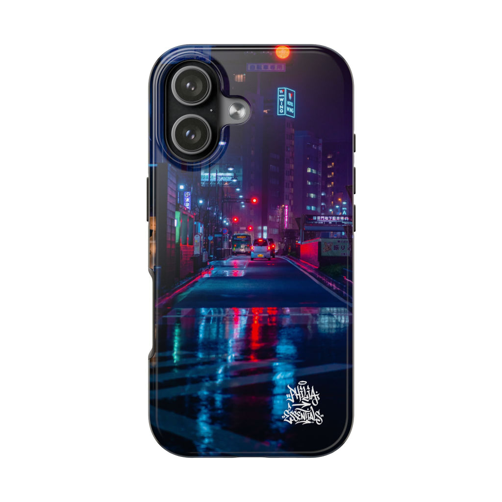 PHILIA — Neon City Rain Phone Case | Cyberpunk EDM Cover