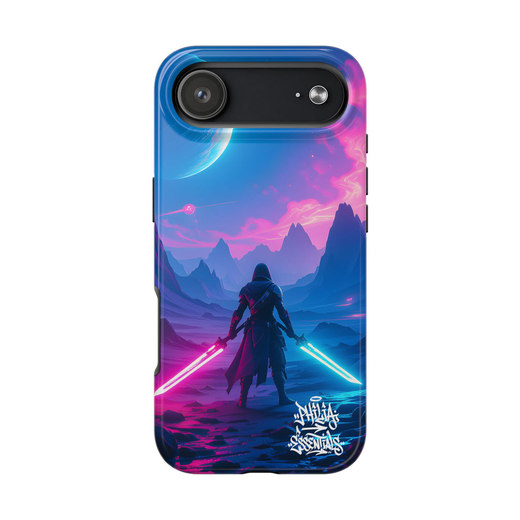 PHILIA — Neon Duelist Phone Case | Sci-Fi Rave Landscape