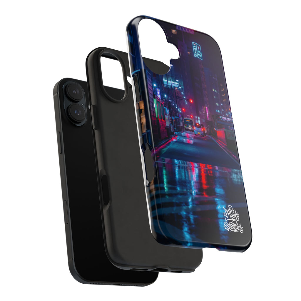 PHILIA — Neon City Rain Phone Case | Cyberpunk EDM Cover