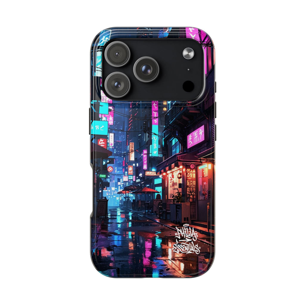 PHILIA — Neon City Alley Phone Case | Cyberpunk Tokyo Night