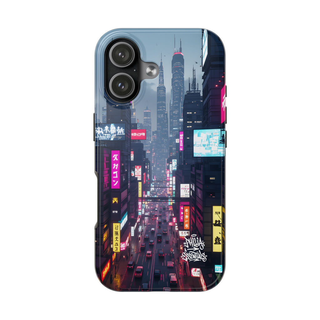 PHILIA — Cyberpunk City Phone Case | Futuristic Night Skyline
