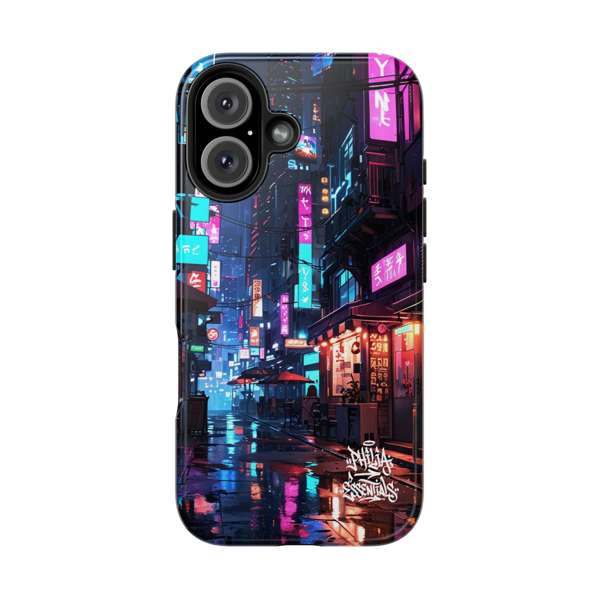 PHILIA — Neon City Alley Phone Case | Cyberpunk Tokyo Night
