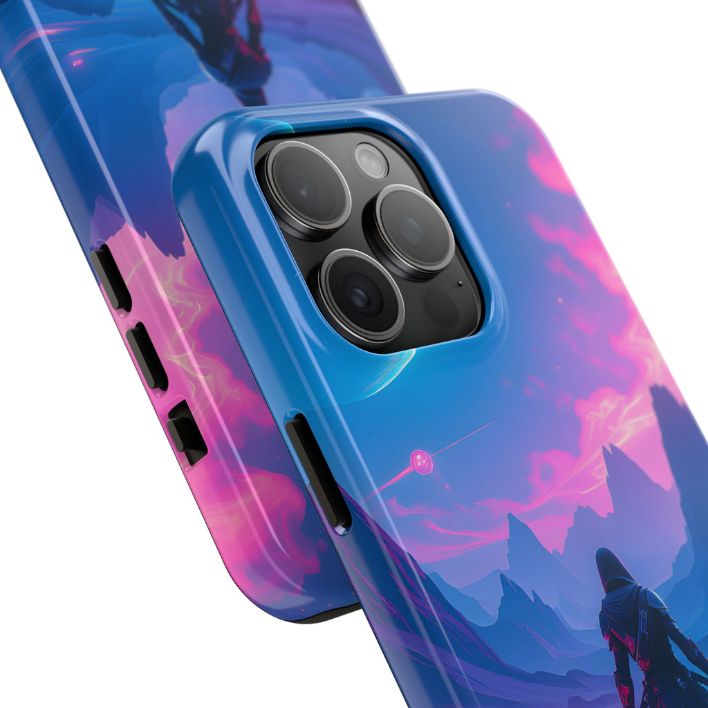 PHILIA — Neon Duelist Phone Case | Sci-Fi Rave Landscape