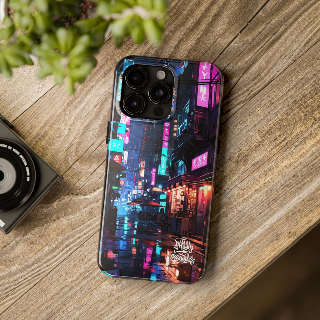 PHILIA — Neon City Alley Phone Case | Cyberpunk Tokyo Night