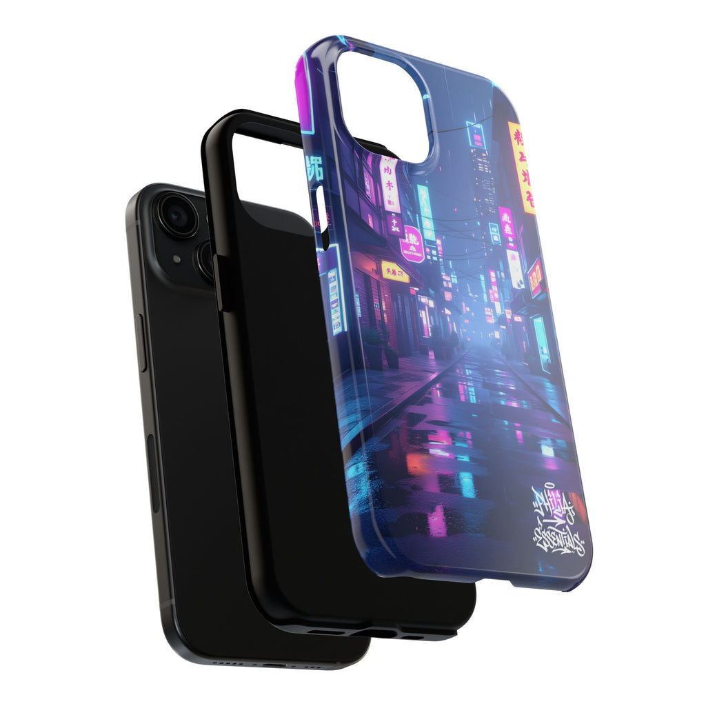 PHILIA — Neon City Street Phone Case | Cyberpunk Nightscape