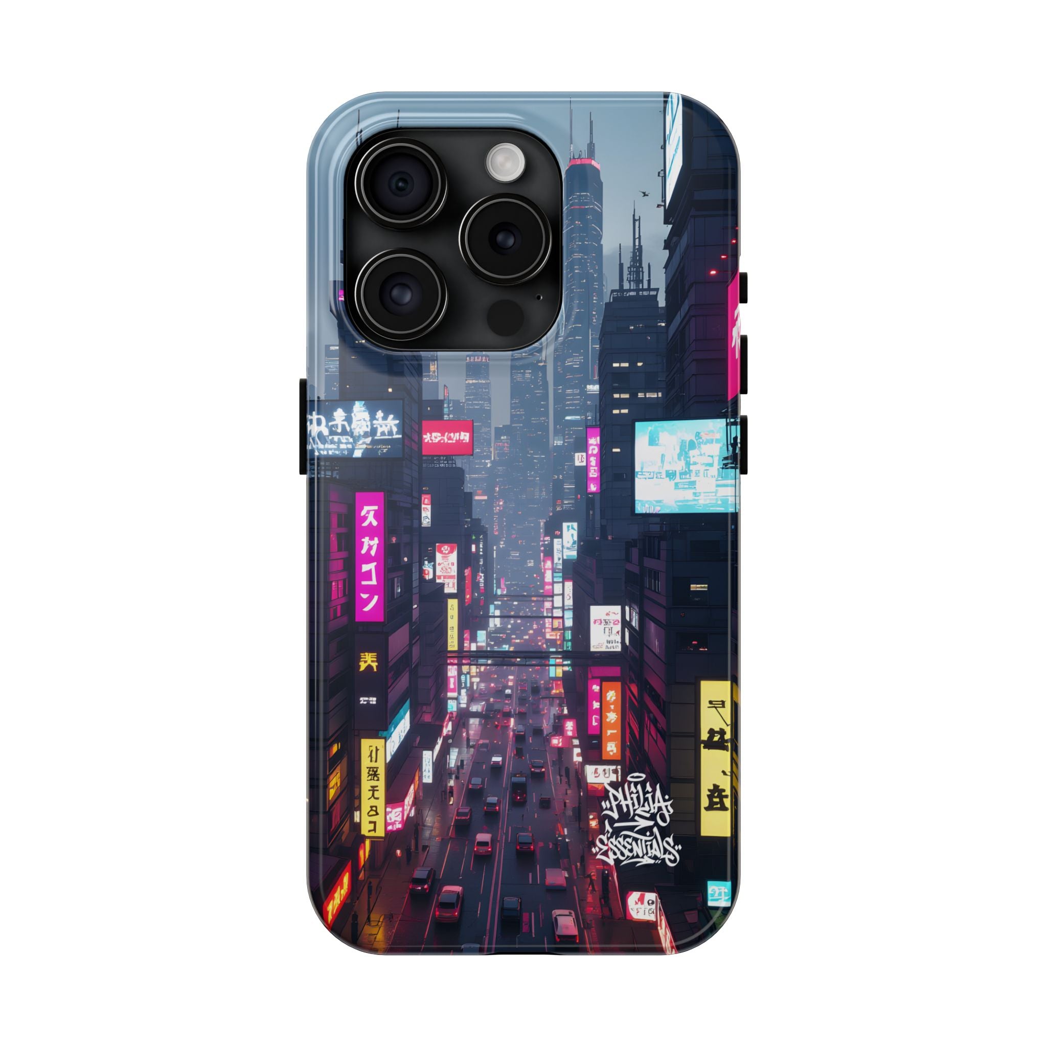 PHILIA — Cyberpunk City Phone Case | Futuristic Night Skyline