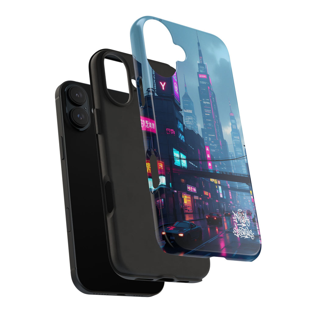 PHILIA — Neon Skyline Phone Case | Futuristic Festival Cover