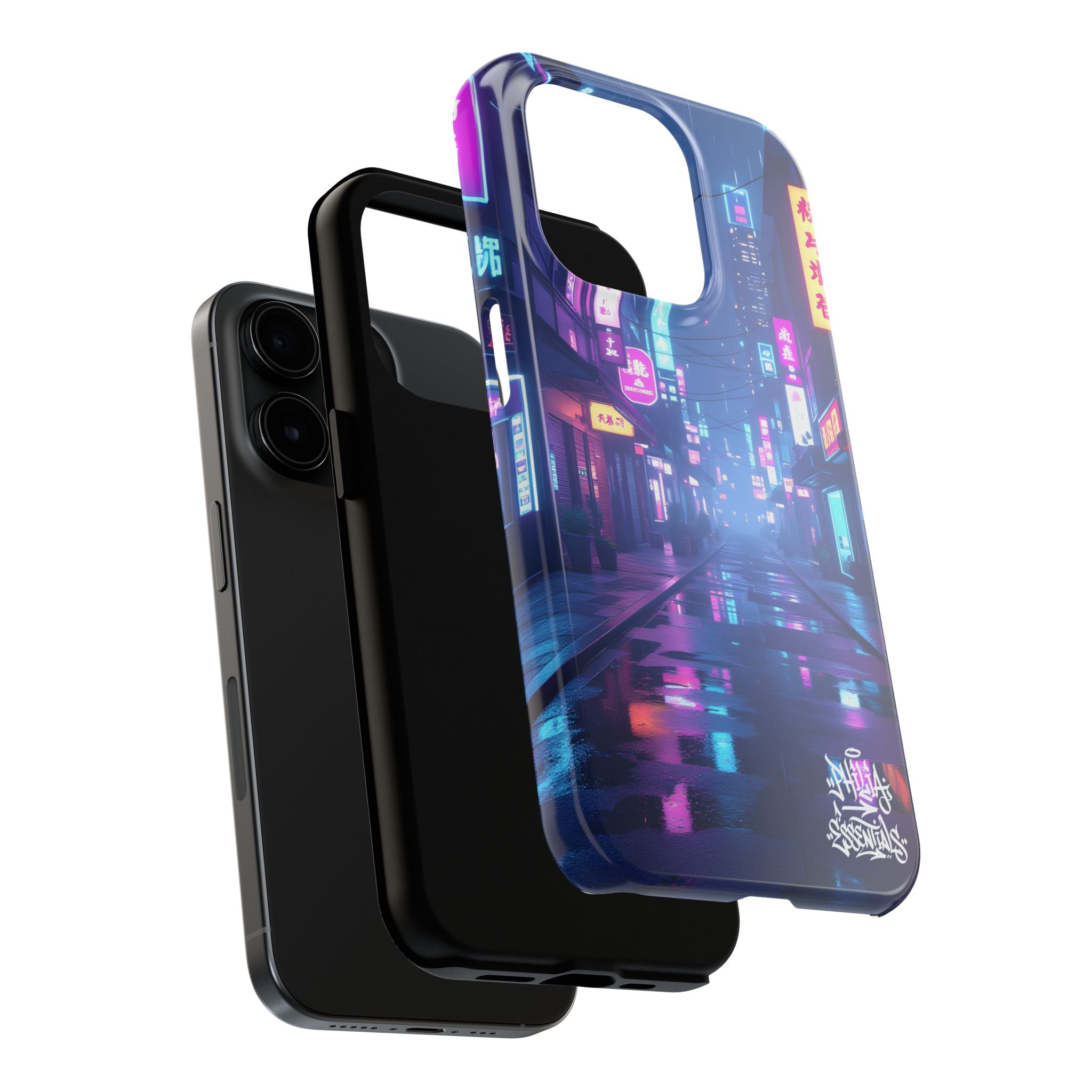 PHILIA — Neon City Street Phone Case | Cyberpunk Nightscape