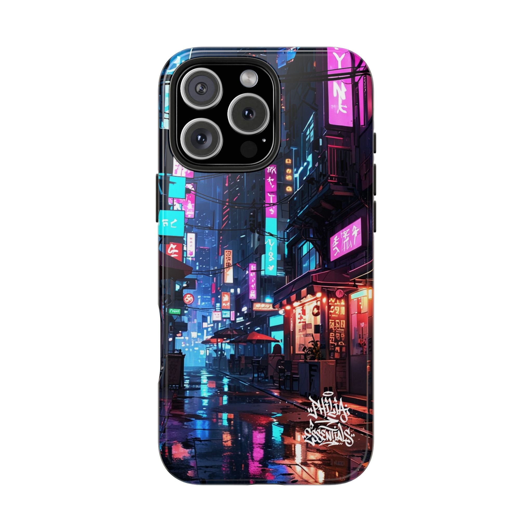PHILIA — Neon City Alley Phone Case | Cyberpunk Tokyo Night