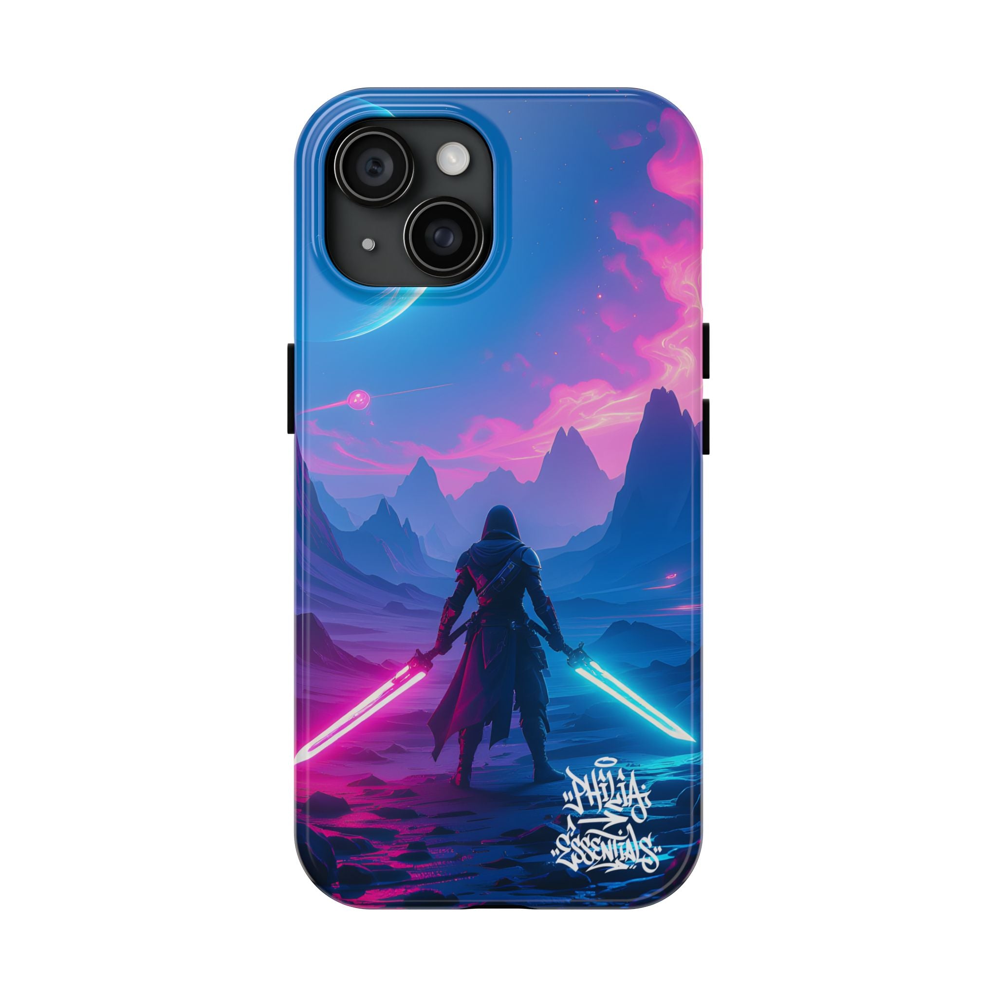PHILIA — Neon Duelist Phone Case | Sci-Fi Rave Landscape