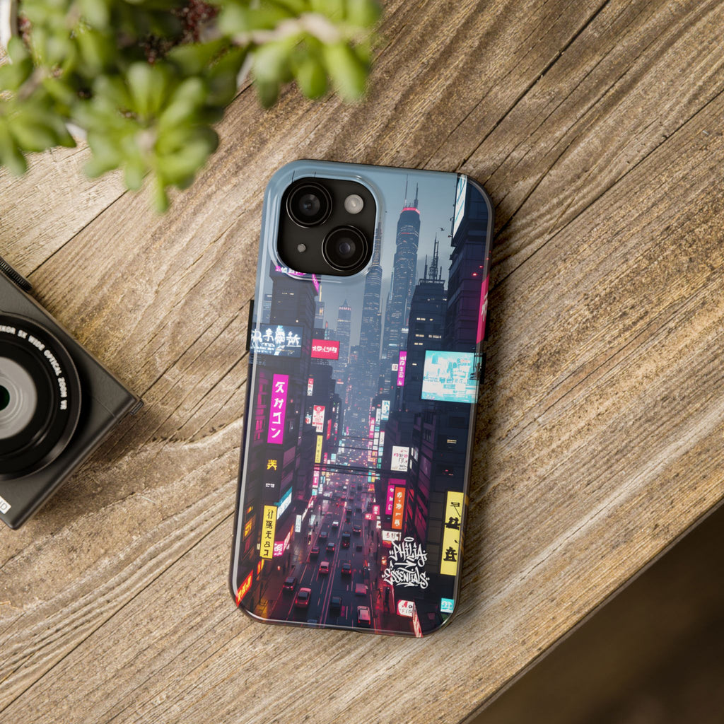PHILIA — Cyberpunk City Phone Case | Futuristic Night Skyline