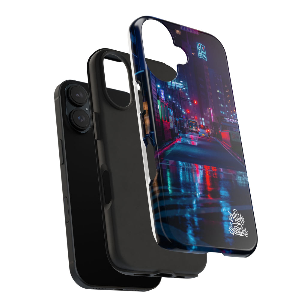 PHILIA — Neon City Rain Phone Case | Cyberpunk EDM Cover