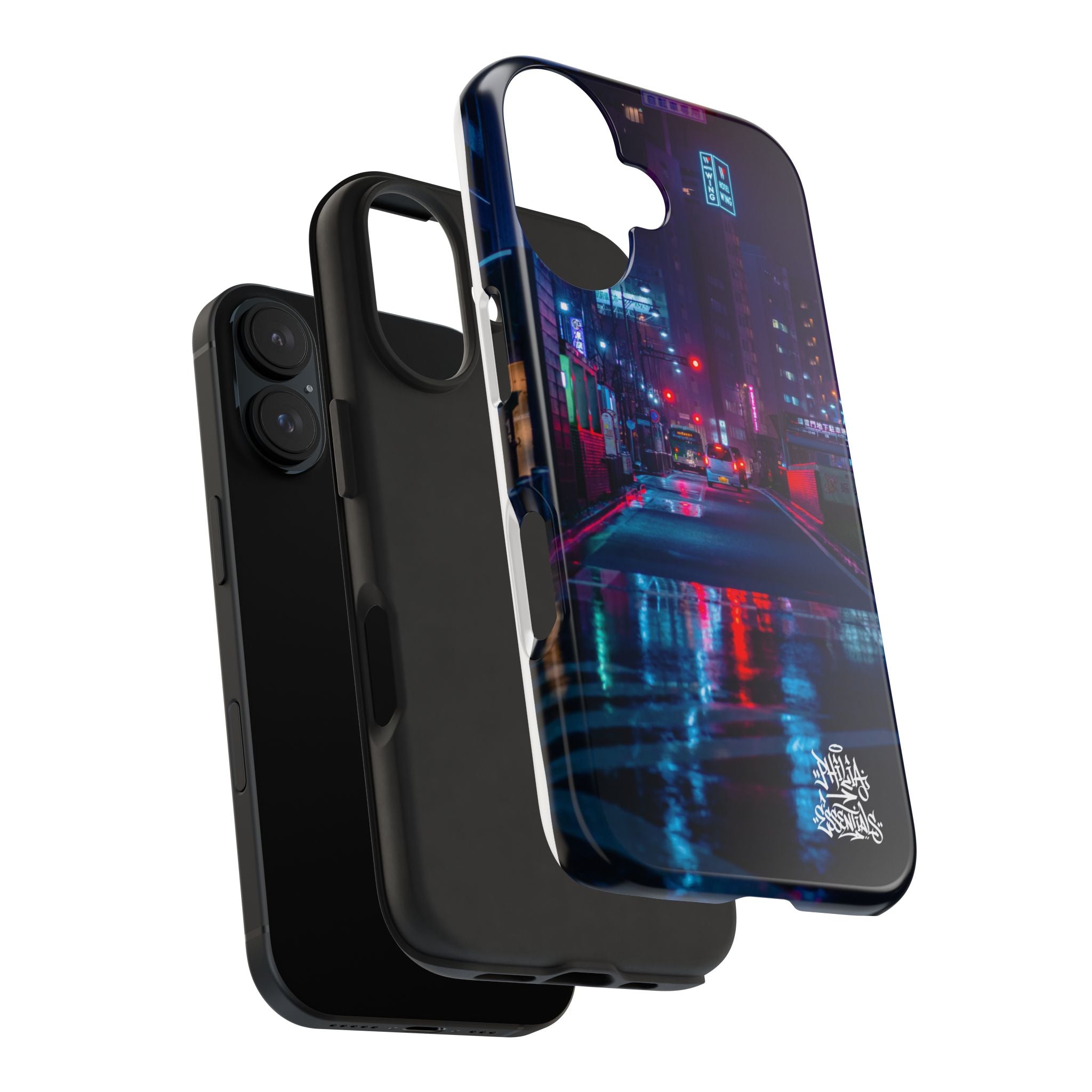PHILIA — Neon City Rain Phone Case | Cyberpunk EDM Cover
