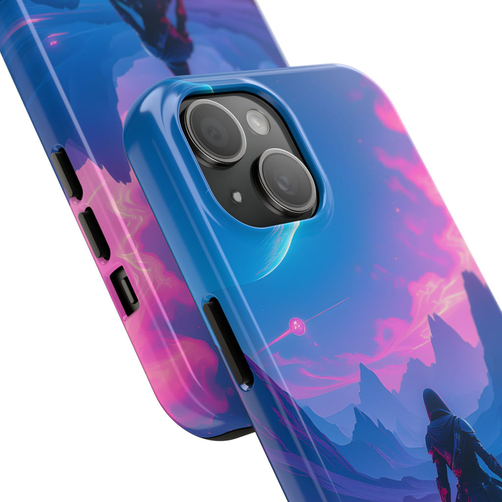 PHILIA — Neon Duelist Phone Case | Sci-Fi Rave Landscape