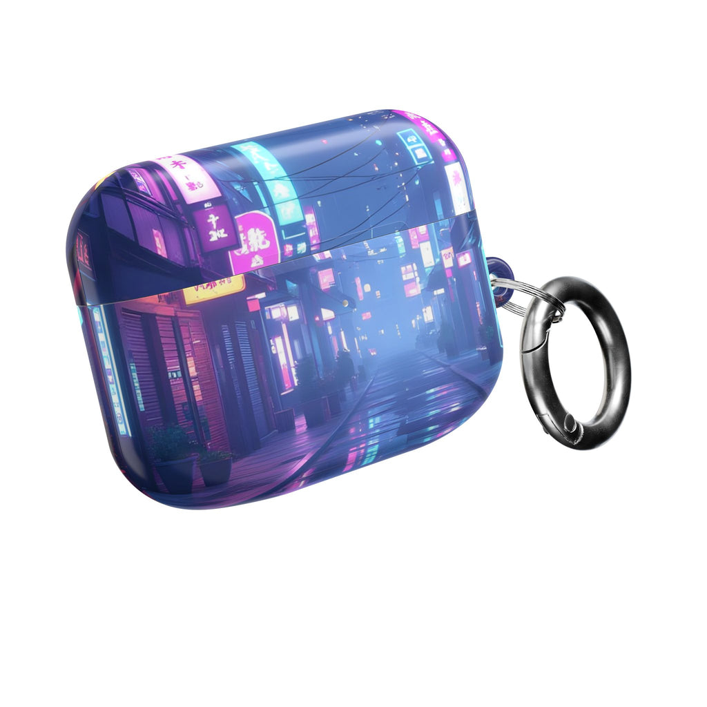 Cyberpunk Neon City Nightscape AirPod Case