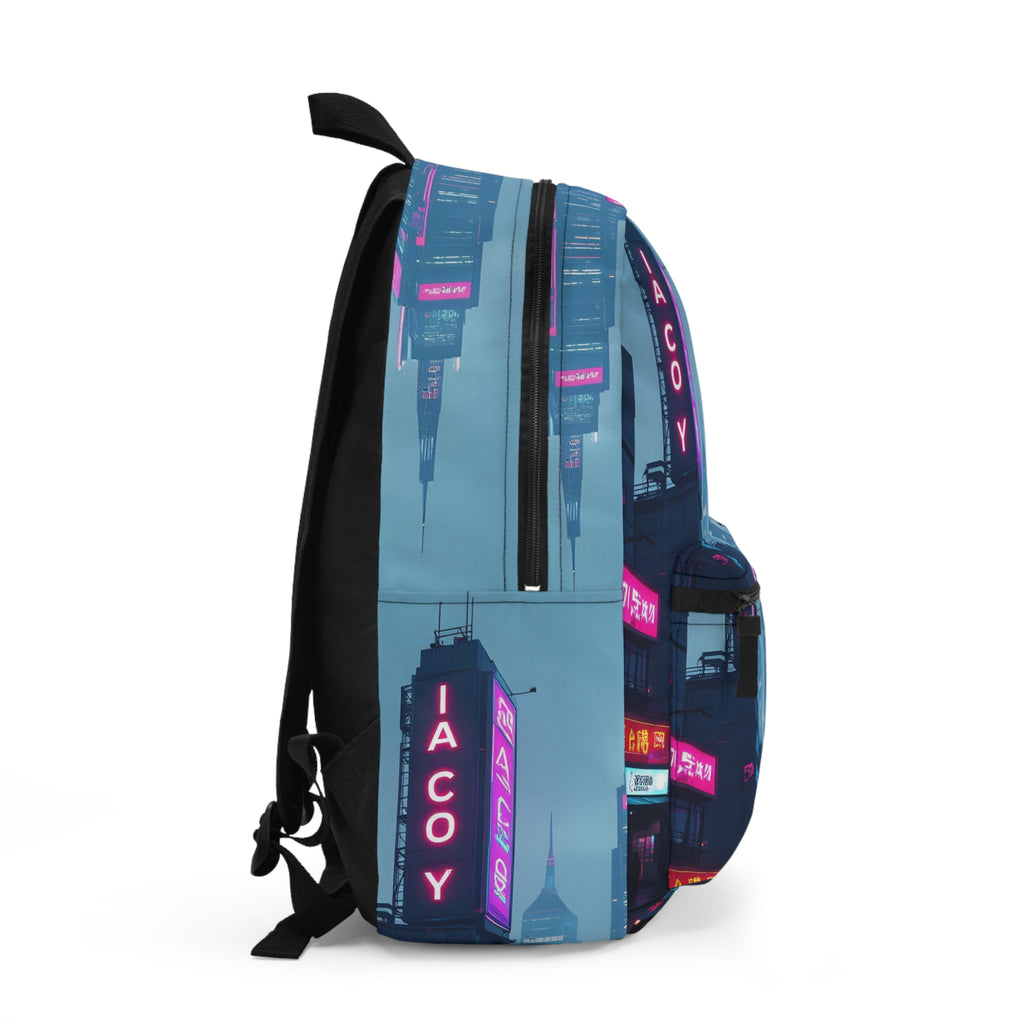 PHILIA — Neon City Skyline Backpack | Cyberpunk EDM Festival Bag