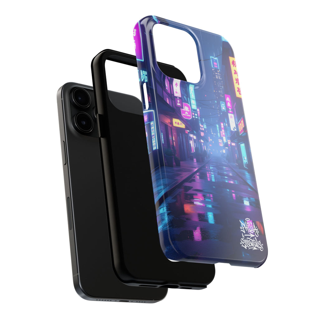 PHILIA — Neon City Street Phone Case | Cyberpunk Nightscape