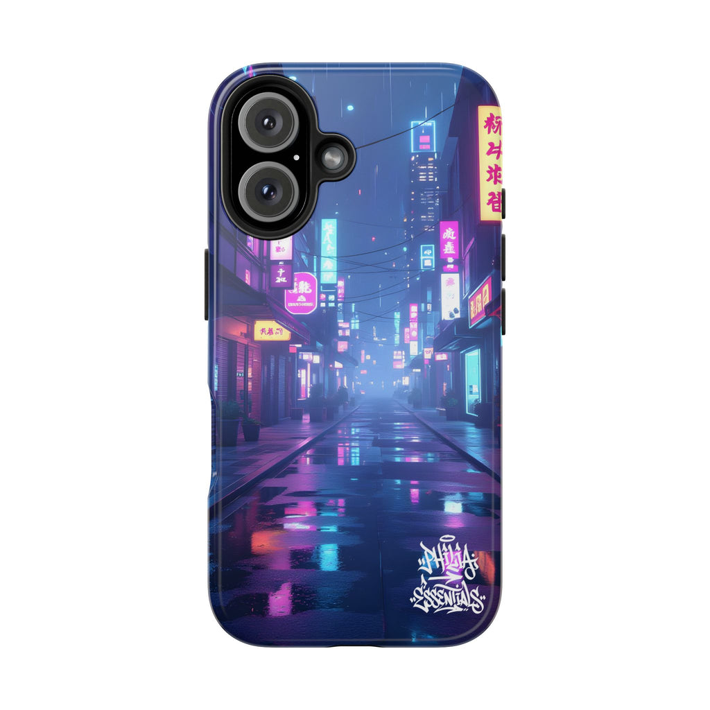 PHILIA — Neon City Street Phone Case | Cyberpunk Nightscape