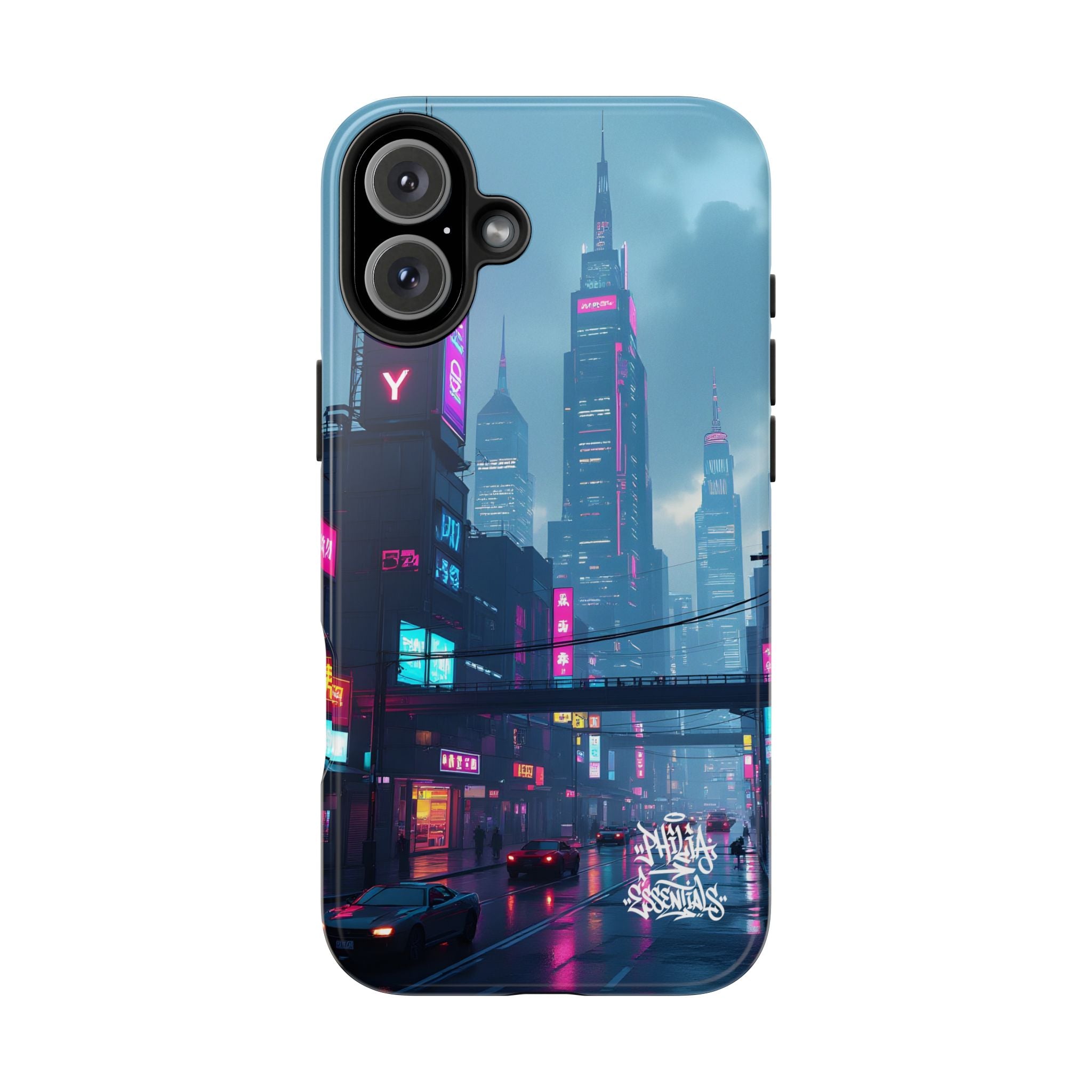 PHILIA — Neon Skyline Phone Case | Futuristic Festival Cover