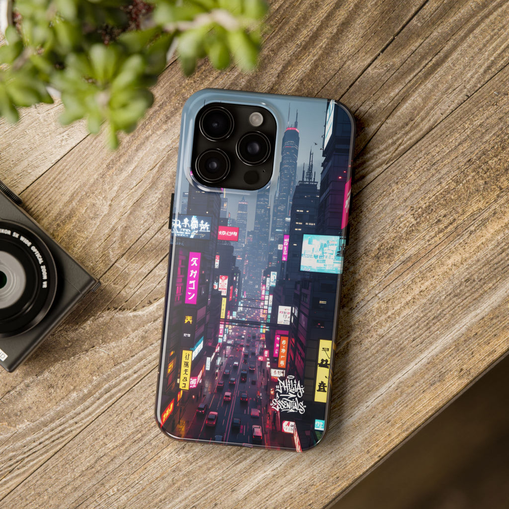 PHILIA — Cyberpunk City Phone Case | Futuristic Night Skyline