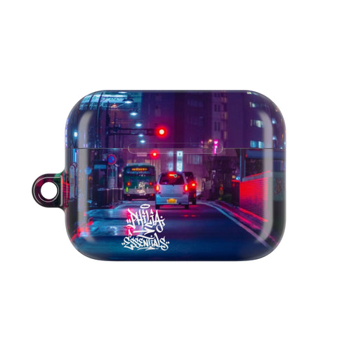Neon City Street AirPod Case | Nightscape Urban Graffiti