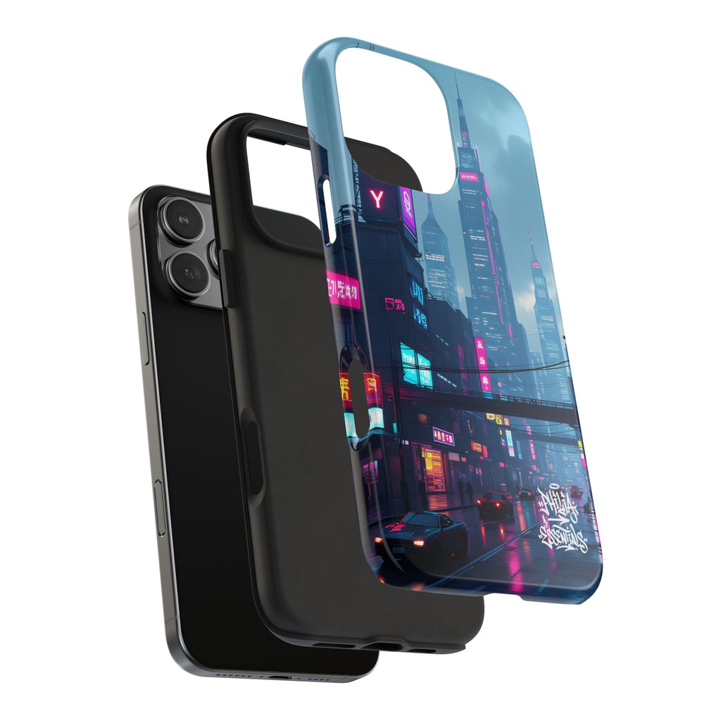 PHILIA — Neon Skyline Phone Case | Futuristic Festival Cover