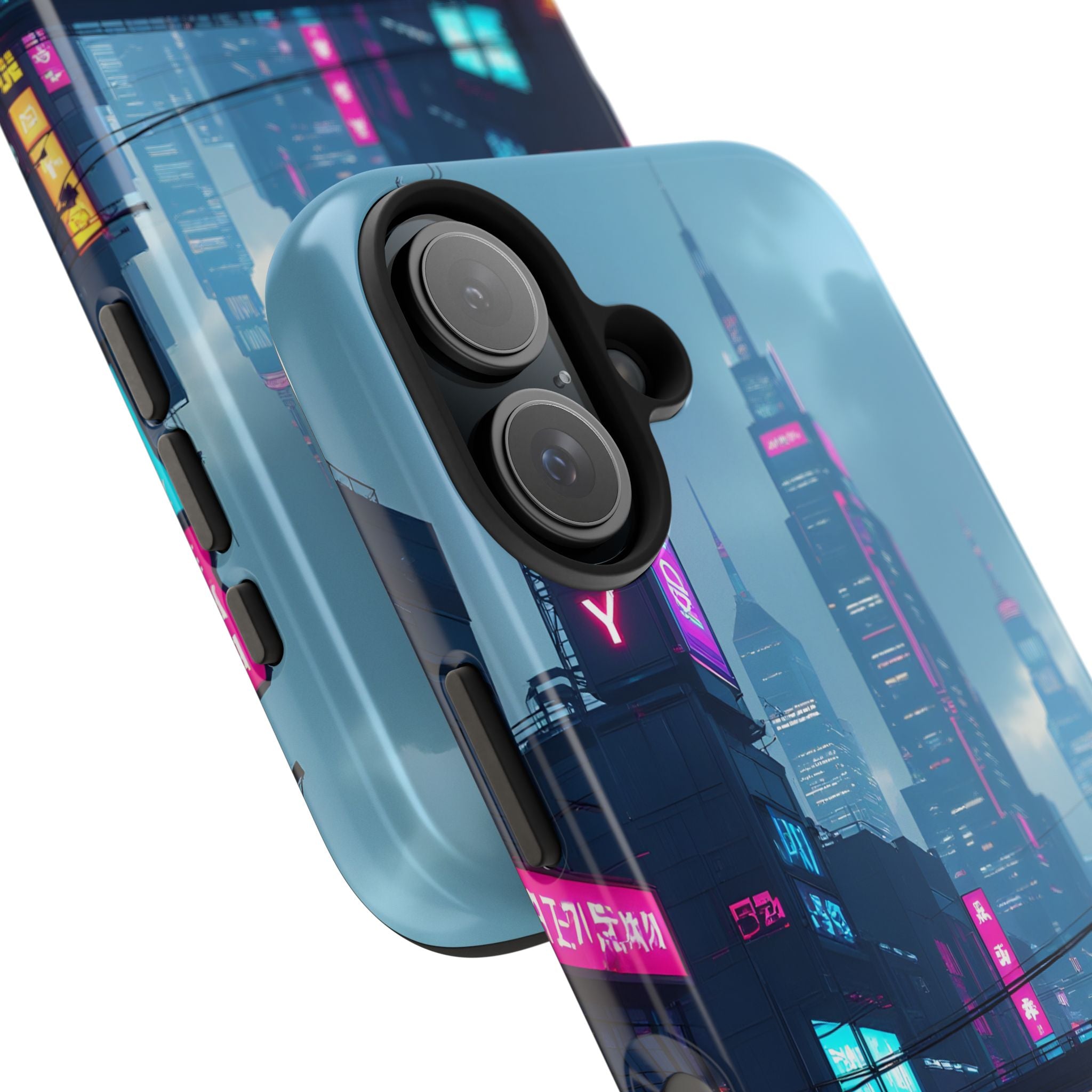 PHILIA — Neon Skyline Phone Case | Futuristic Festival Cover