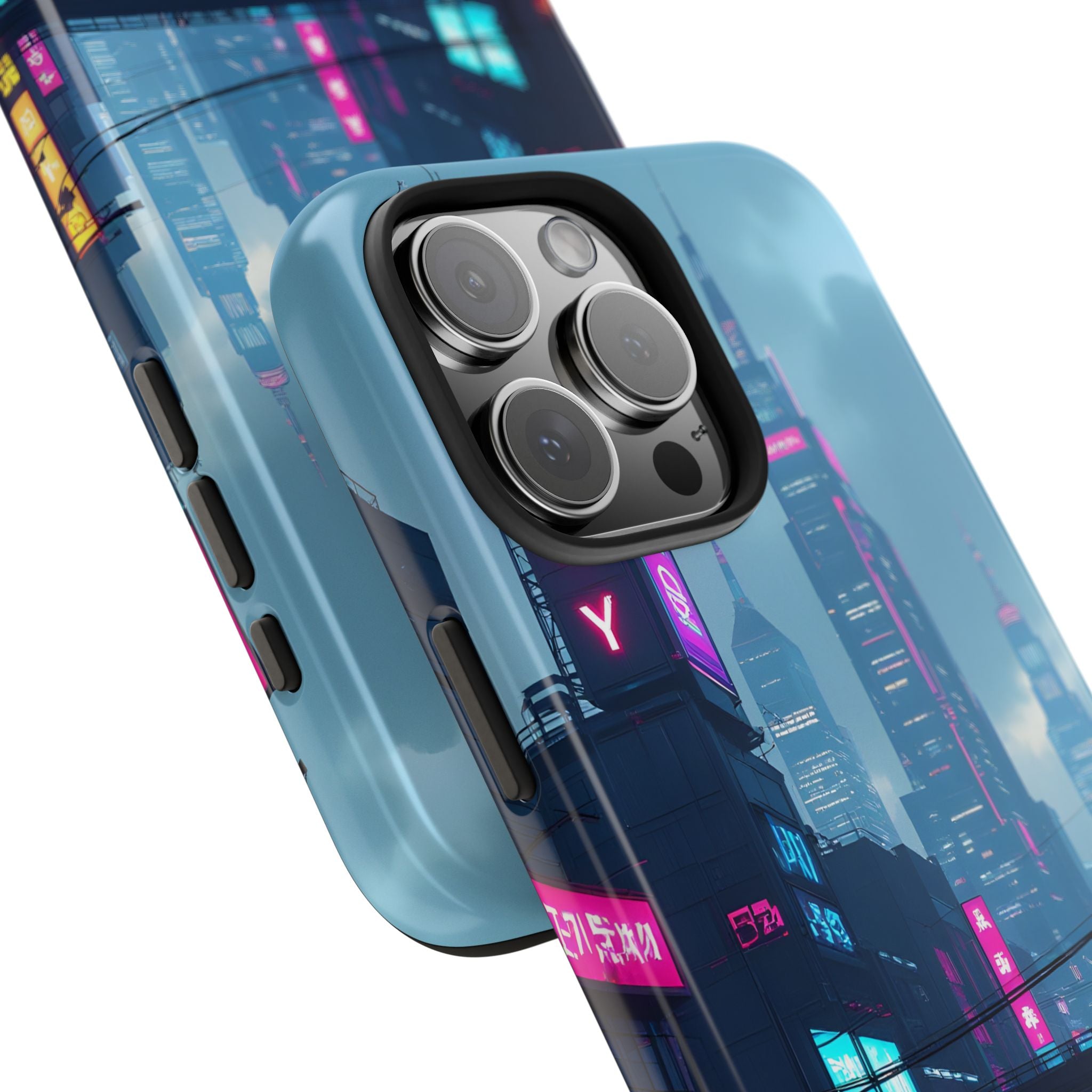 PHILIA — Neon Skyline Phone Case | Futuristic Festival Cover