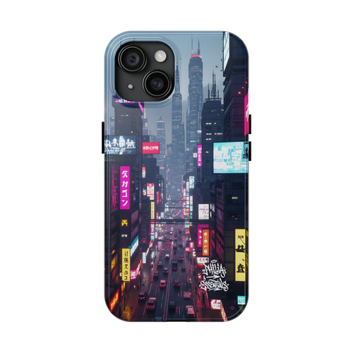 PHILIA — Cyberpunk City Phone Case | Futuristic Night Skyline