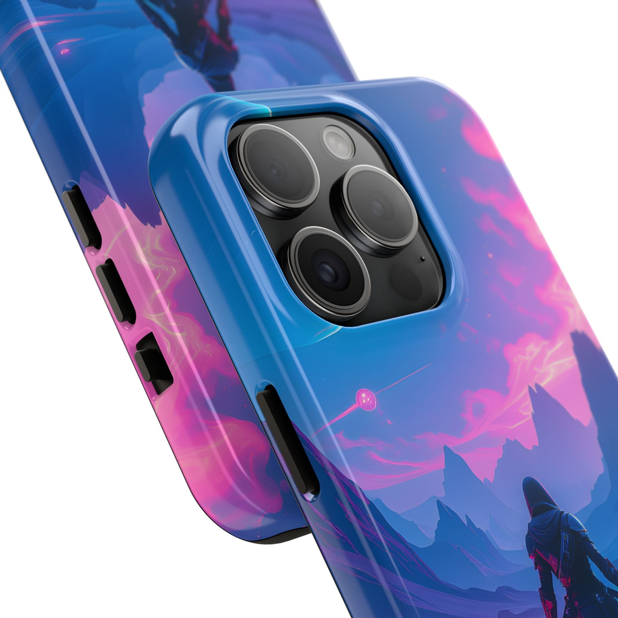 PHILIA — Neon Duelist Phone Case | Sci-Fi Rave Landscape
