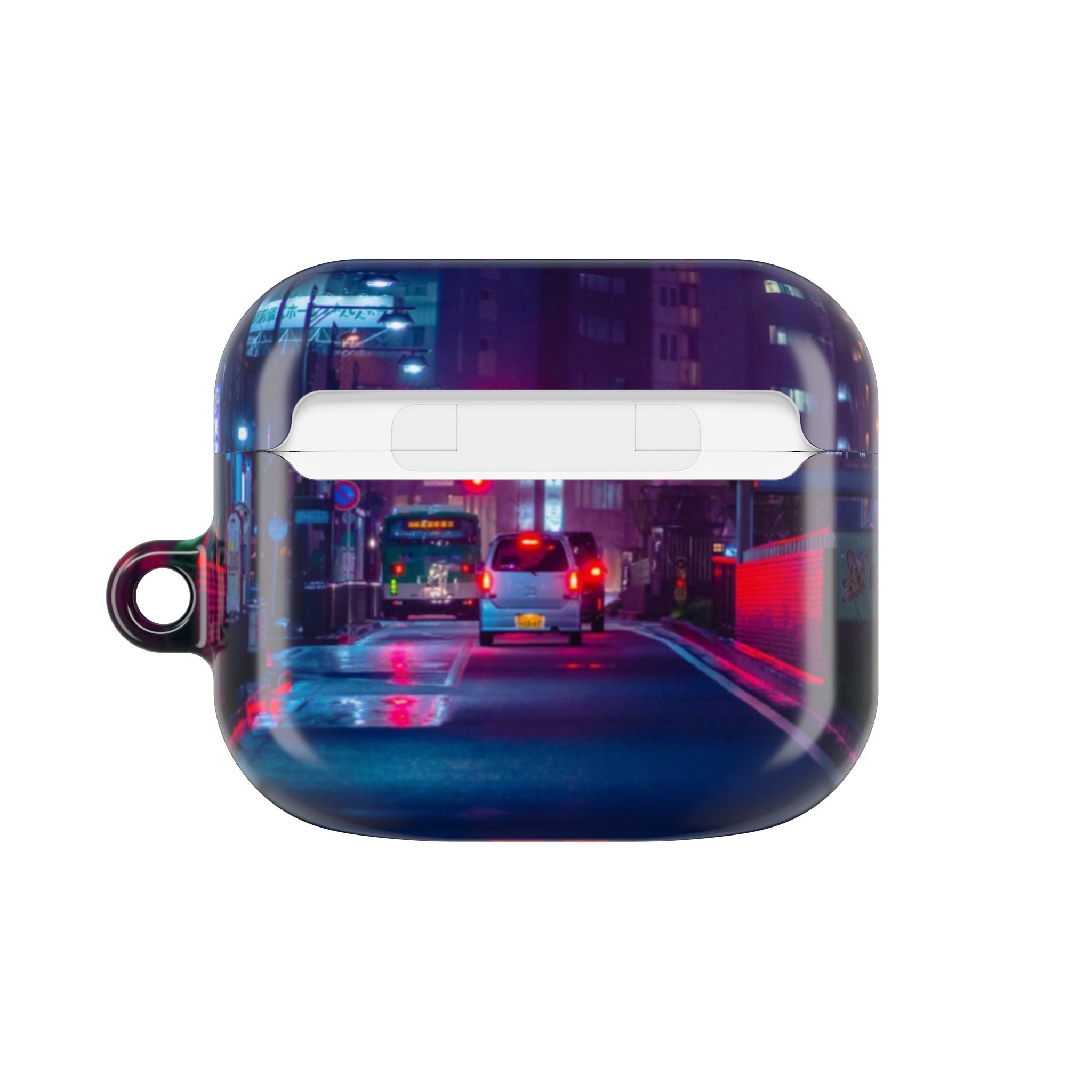 Neon City Street AirPod Case | Nightscape Urban Graffiti