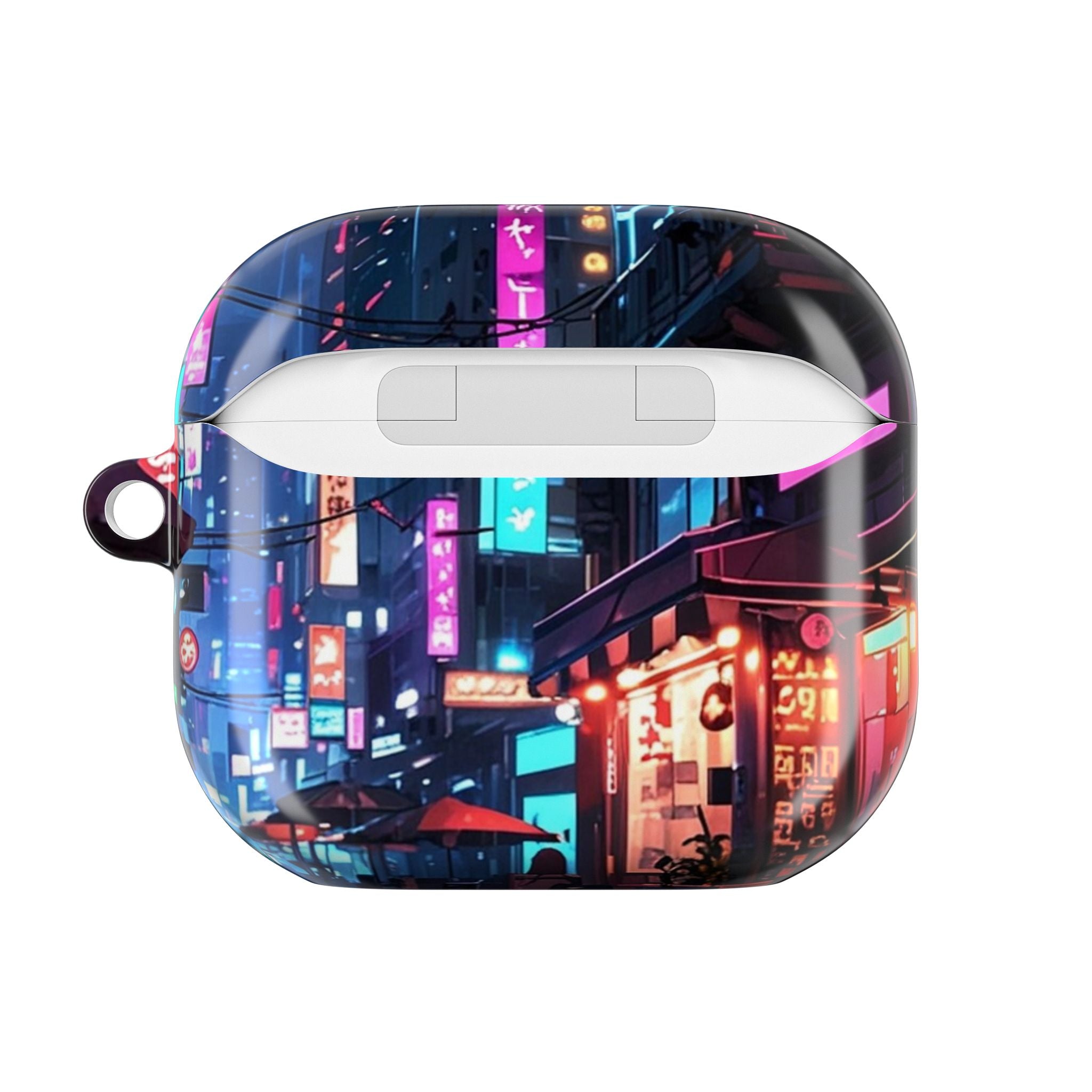 Neon City Street Cyberpunk Nightscape AirPod Case