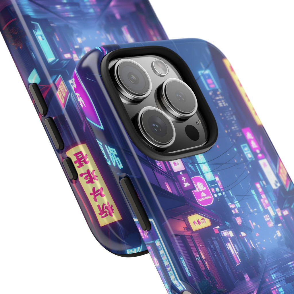 PHILIA — Neon City Street Phone Case | Cyberpunk Nightscape