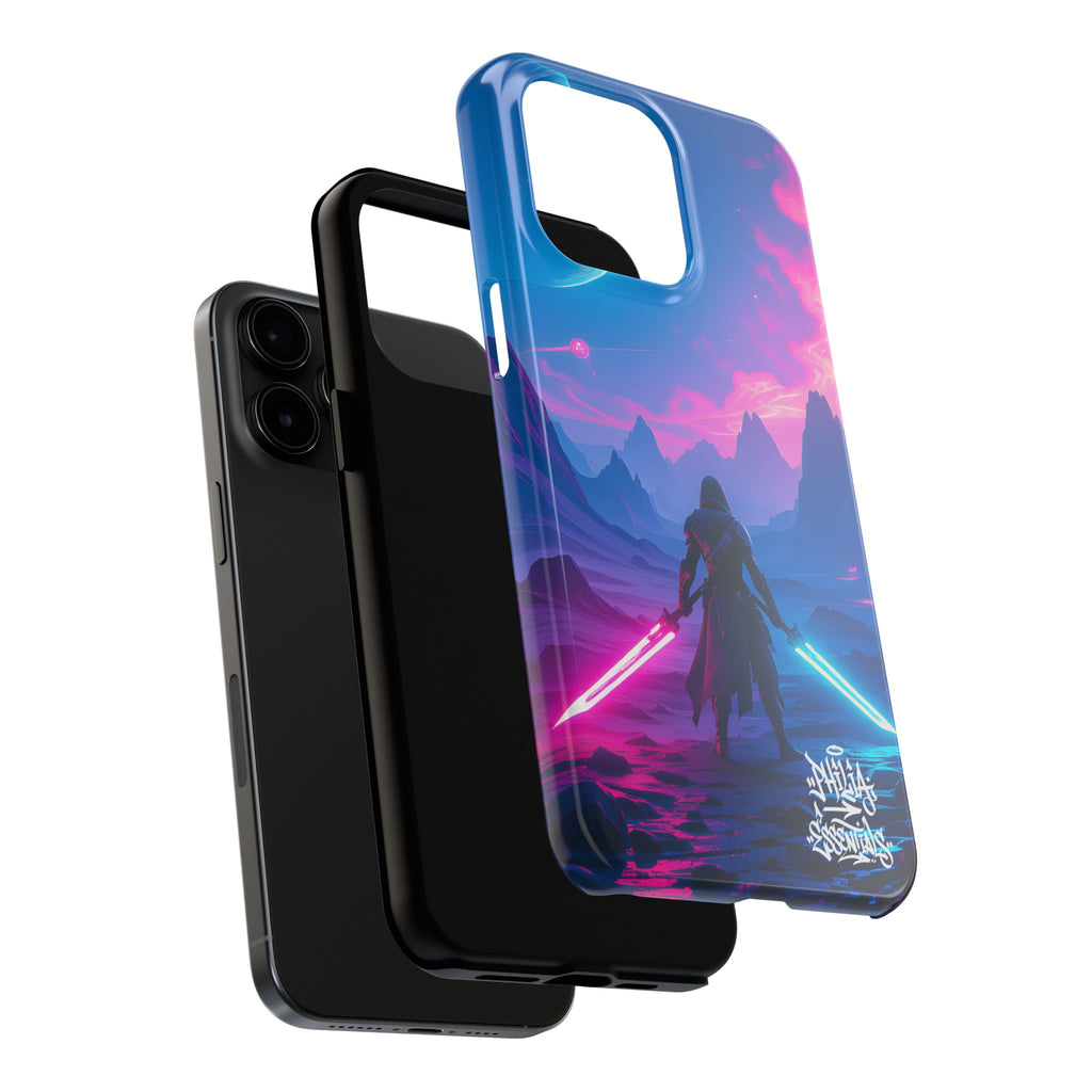 PHILIA — Neon Duelist Phone Case | Sci-Fi Rave Landscape