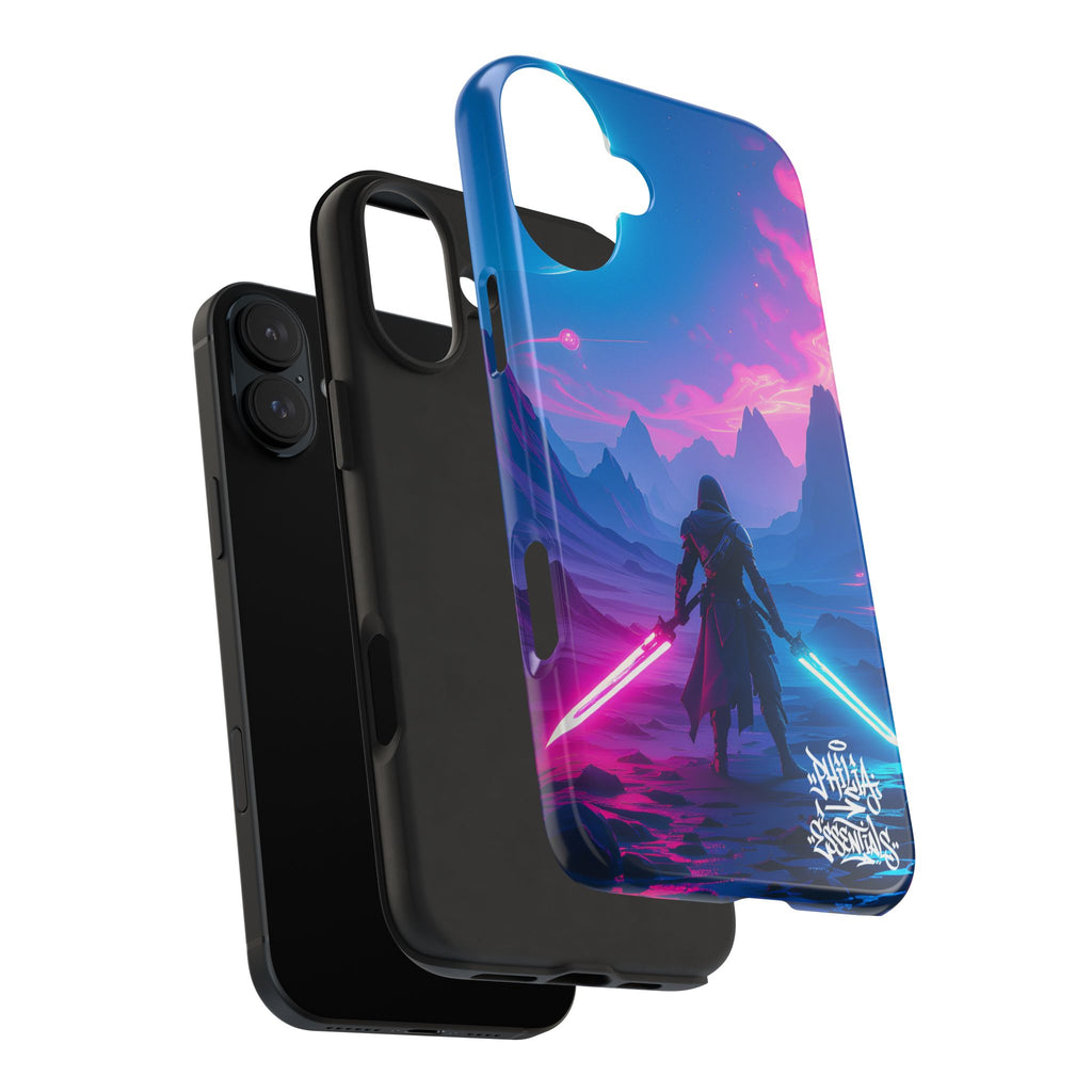 PHILIA — Neon Duelist Phone Case | Sci-Fi Rave Landscape